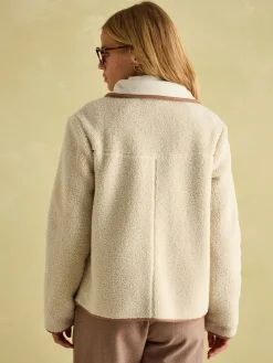 Sadie Button Down Fleece Jacket<Joules Clearance