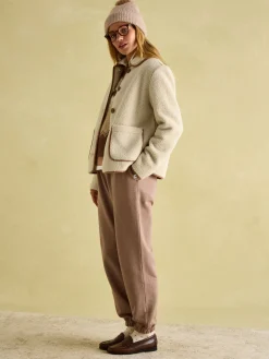 Sadie Button Down Fleece Jacket<Joules Clearance