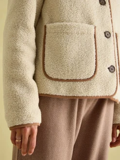 Sadie Button Down Fleece Jacket<Joules Clearance