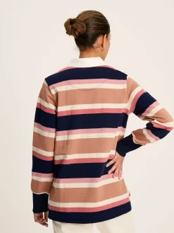 Sammie Tan Multi Stripe Striped Heavyweight Cotton Rugby Shirt<Joules Hot