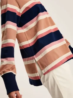 Sammie Tan Multi Stripe Striped Heavyweight Cotton Rugby Shirt<Joules Hot