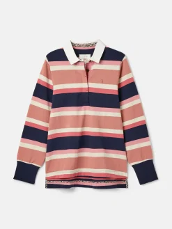 Sammie Tan Multi Stripe Striped Heavyweight Cotton Rugby Shirt<Joules Hot