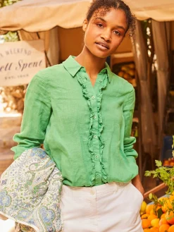 Selene 100% Linen Shirt<Joules New