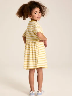 Skye Yellow Striped Jersey T-Shirt Dress<Joules Online