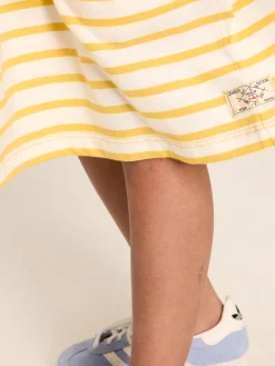 Skye Yellow Striped Jersey T-Shirt Dress<Joules Online