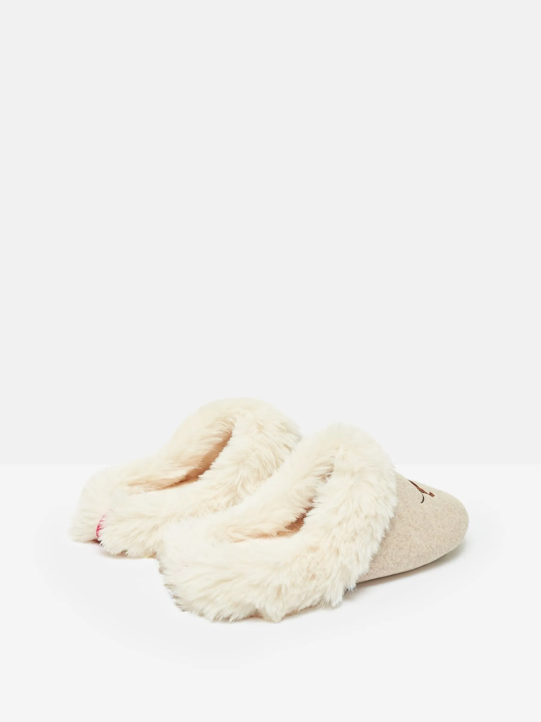 Slippet Luxe Natural Dachshund Embroided Slippers<Joules Clearance