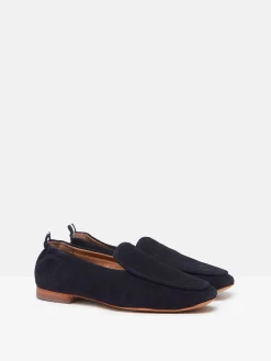 Sloane Narrow Fit Navy Blue Suede Loafers<Joules Hot