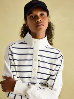 Southwold Button Down Striped Sweatshirt<Joules Clearance