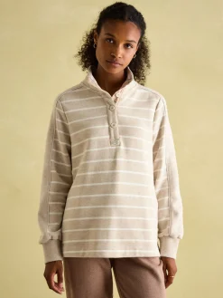 Southwold Button Down Striped Sweatshirt<Joules New