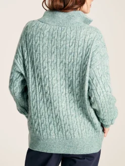 Tabitha Knitted Quarter Zip Jumper<Joules Outlet