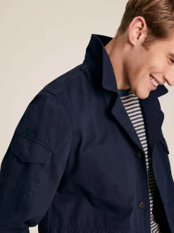 Taddington Navy Blue Cotton Field Jacket<Joules Outlet