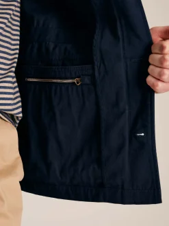 Taddington Navy Blue Cotton Field Jacket<Joules Outlet
