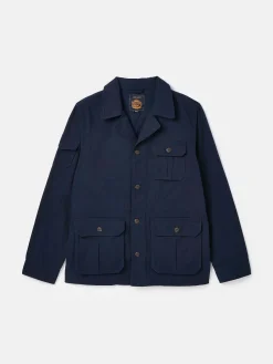 Taddington Navy Blue Cotton Field Jacket<Joules Outlet