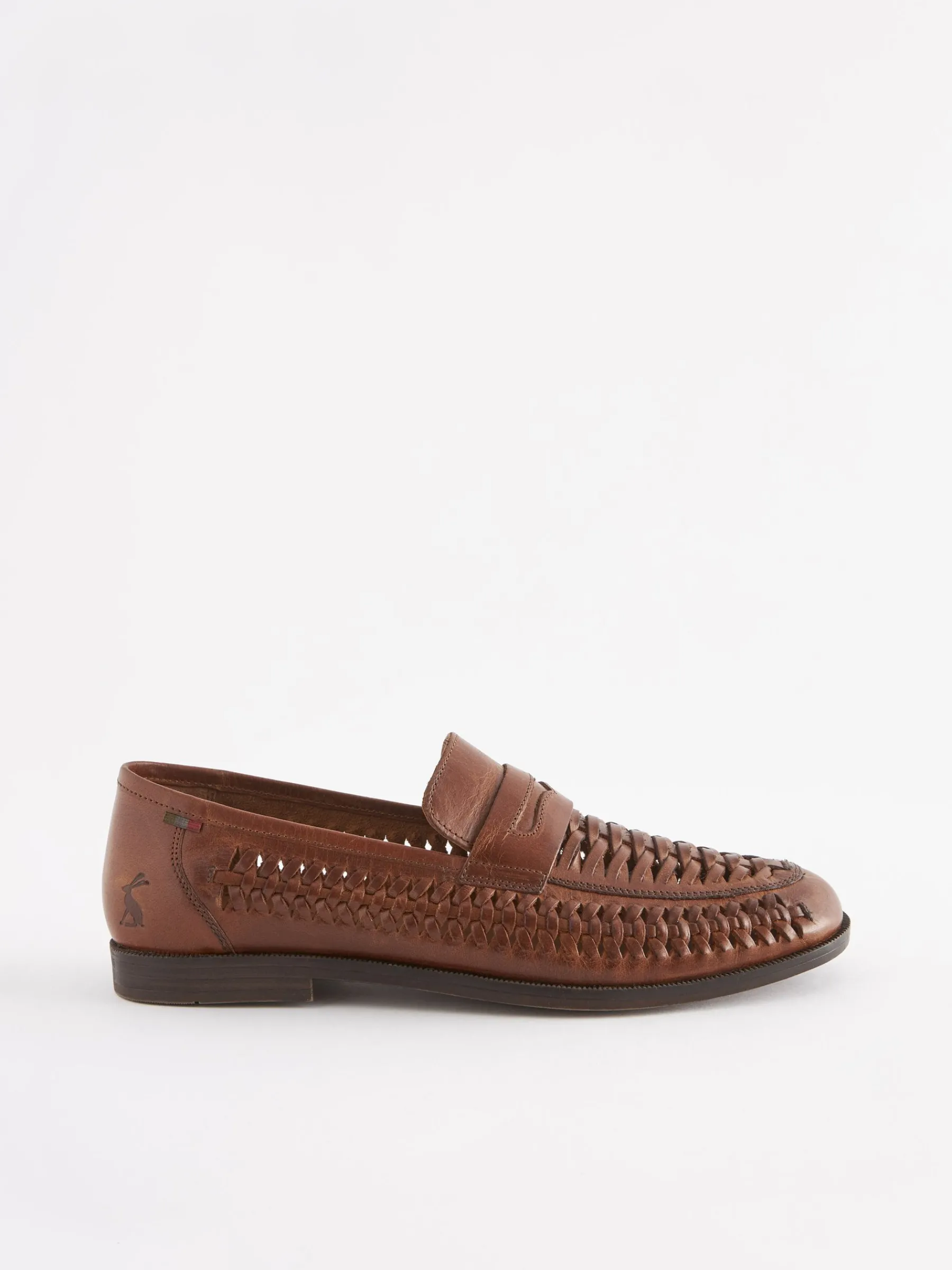 Tan Brown Leather Weave Loafers<Joules Best