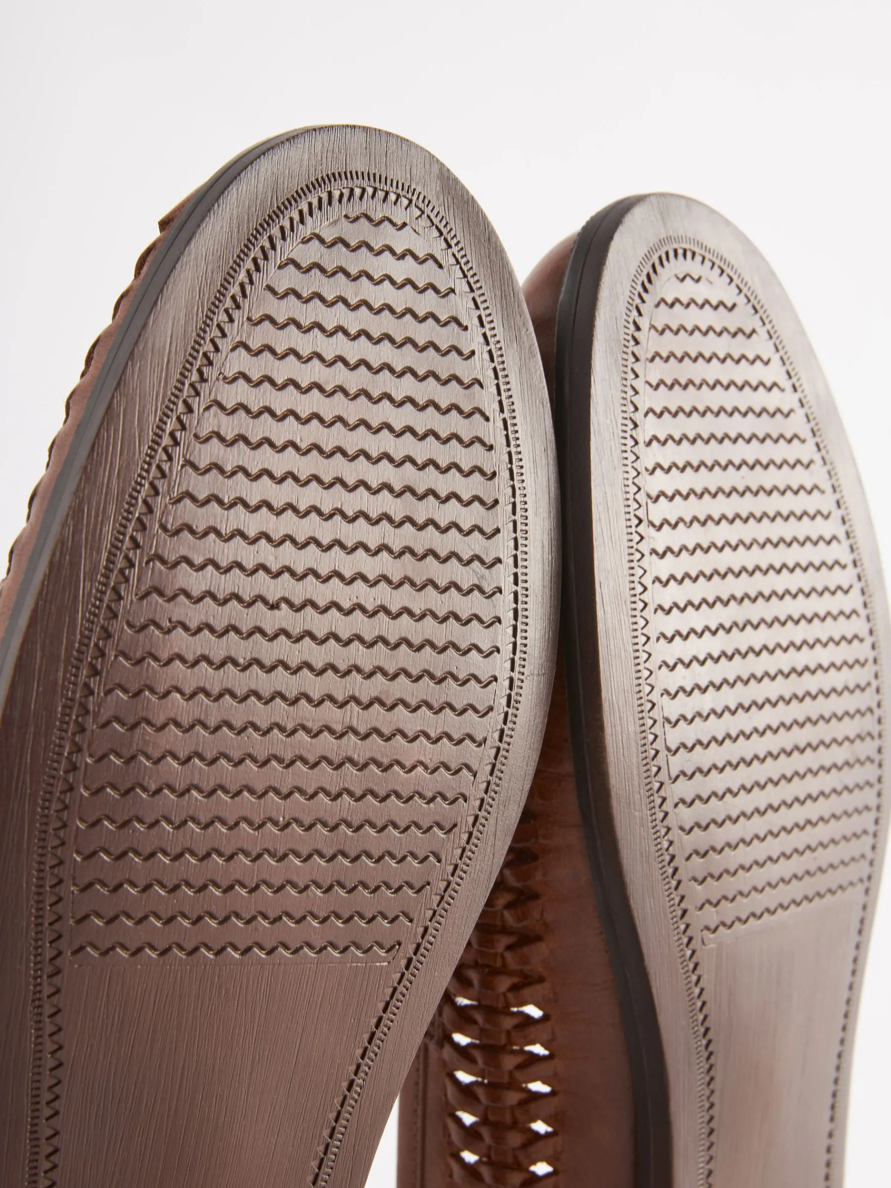 Tan Brown Leather Weave Loafers<Joules Best