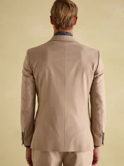 Tan Brown Slim Fit Flannel Suit Jacket<Joules Outlet