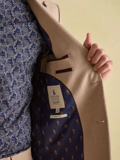 Tan Brown Slim Fit Flannel Suit Jacket<Joules Outlet