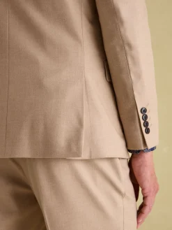 Tan Brown Slim Fit Flannel Suit Jacket<Joules Outlet