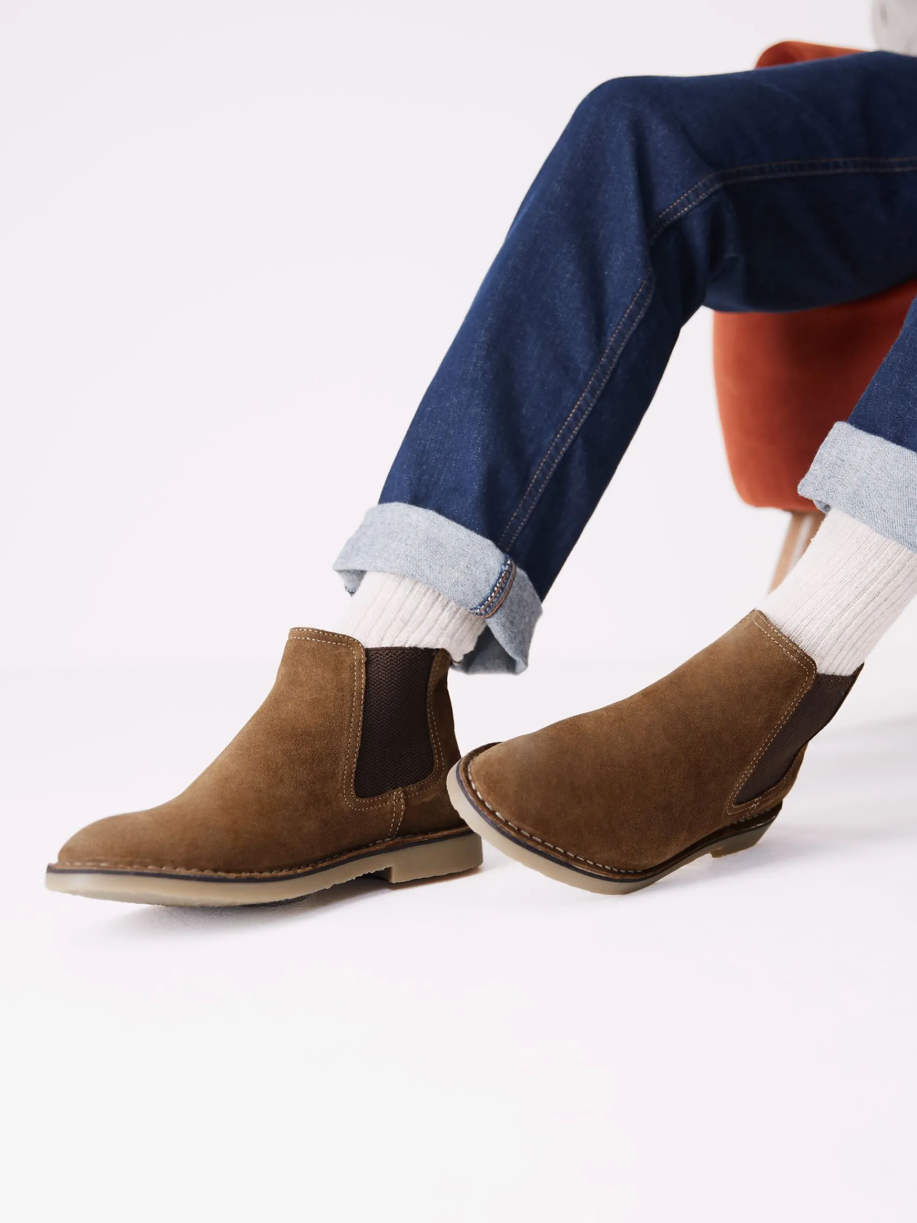 Tan Brown Suede Chelsea Boots<Joules Online