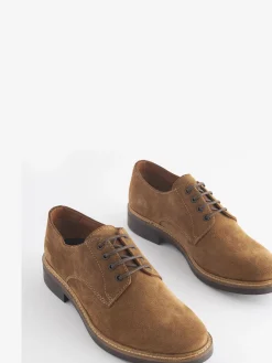 Tan Suede Classic Derby Shoes<Joules New
