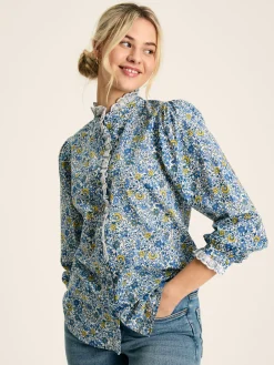 Valentina Broderie Trim Blouse<Joules Best