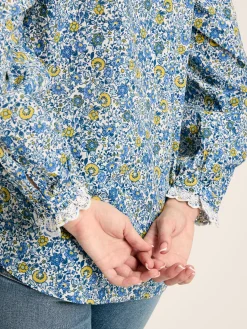 Valentina Broderie Trim Blouse<Joules Best