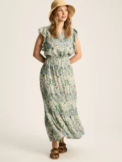 Verity Blue & Green Tiered Skirt<Joules Online