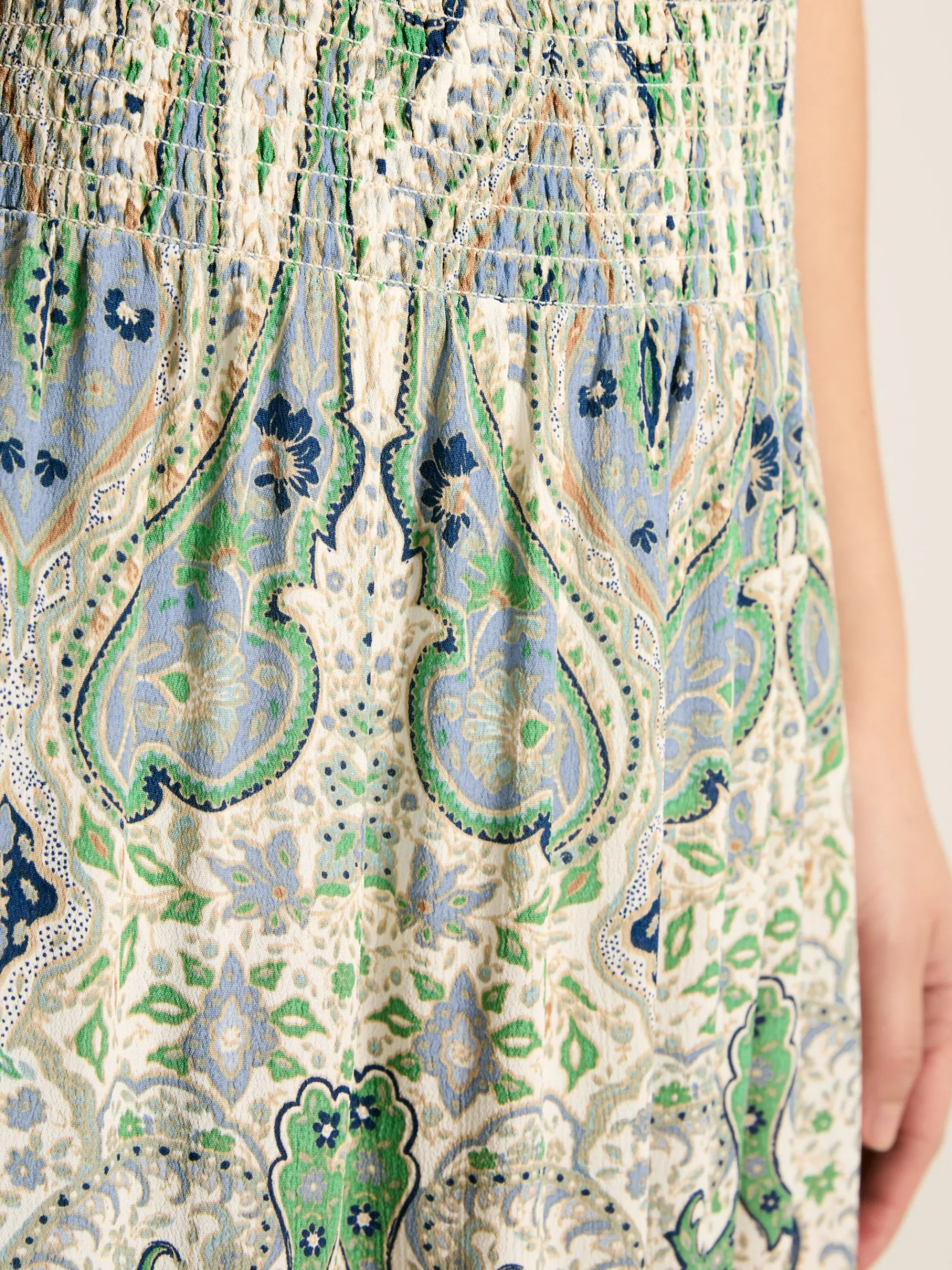 Verity Blue & Green Tiered Skirt<Joules Online