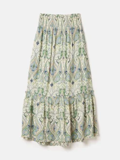 Verity Blue & Green Tiered Skirt<Joules Online