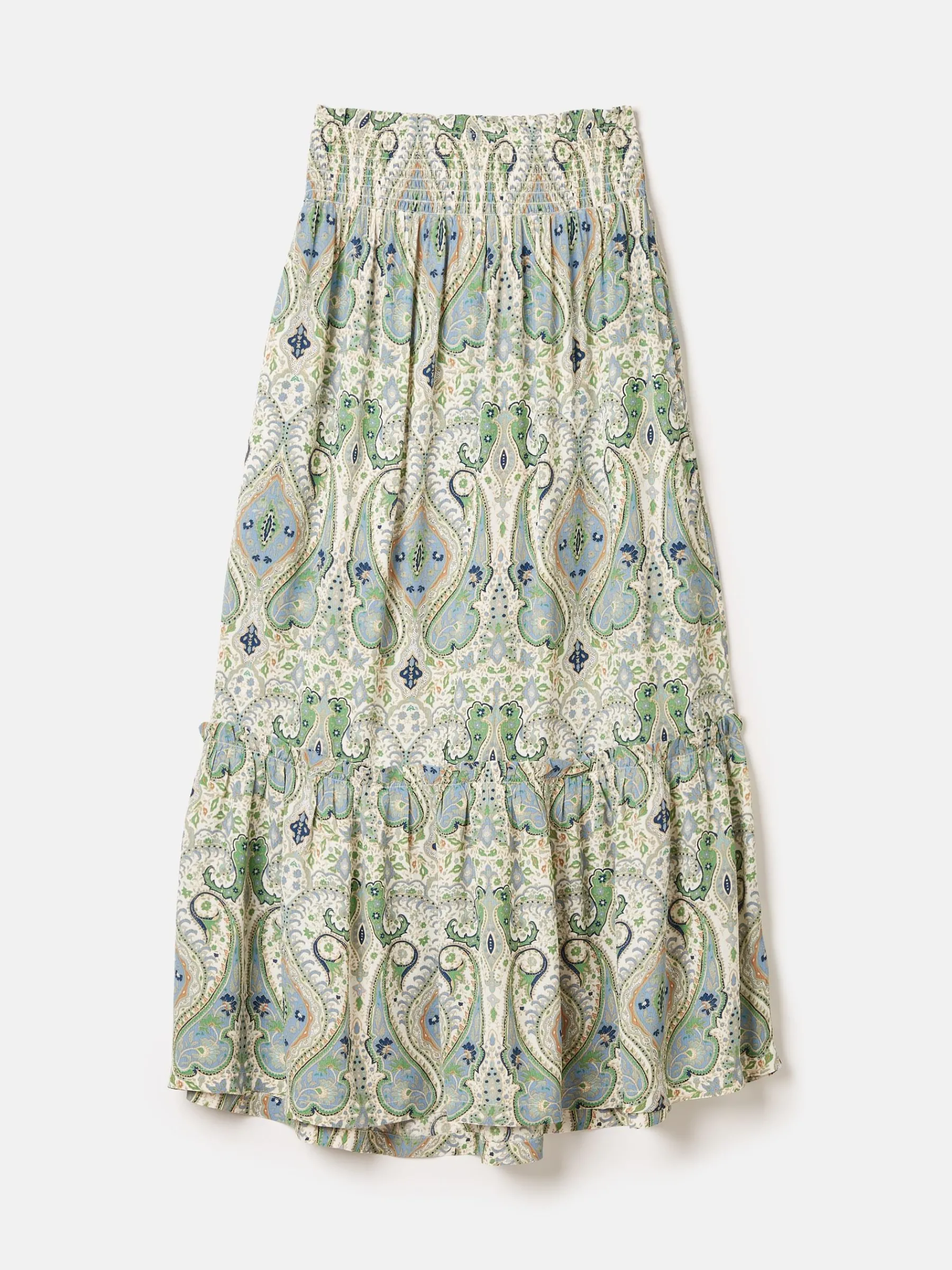 Verity Blue & Green Tiered Skirt<Joules Online
