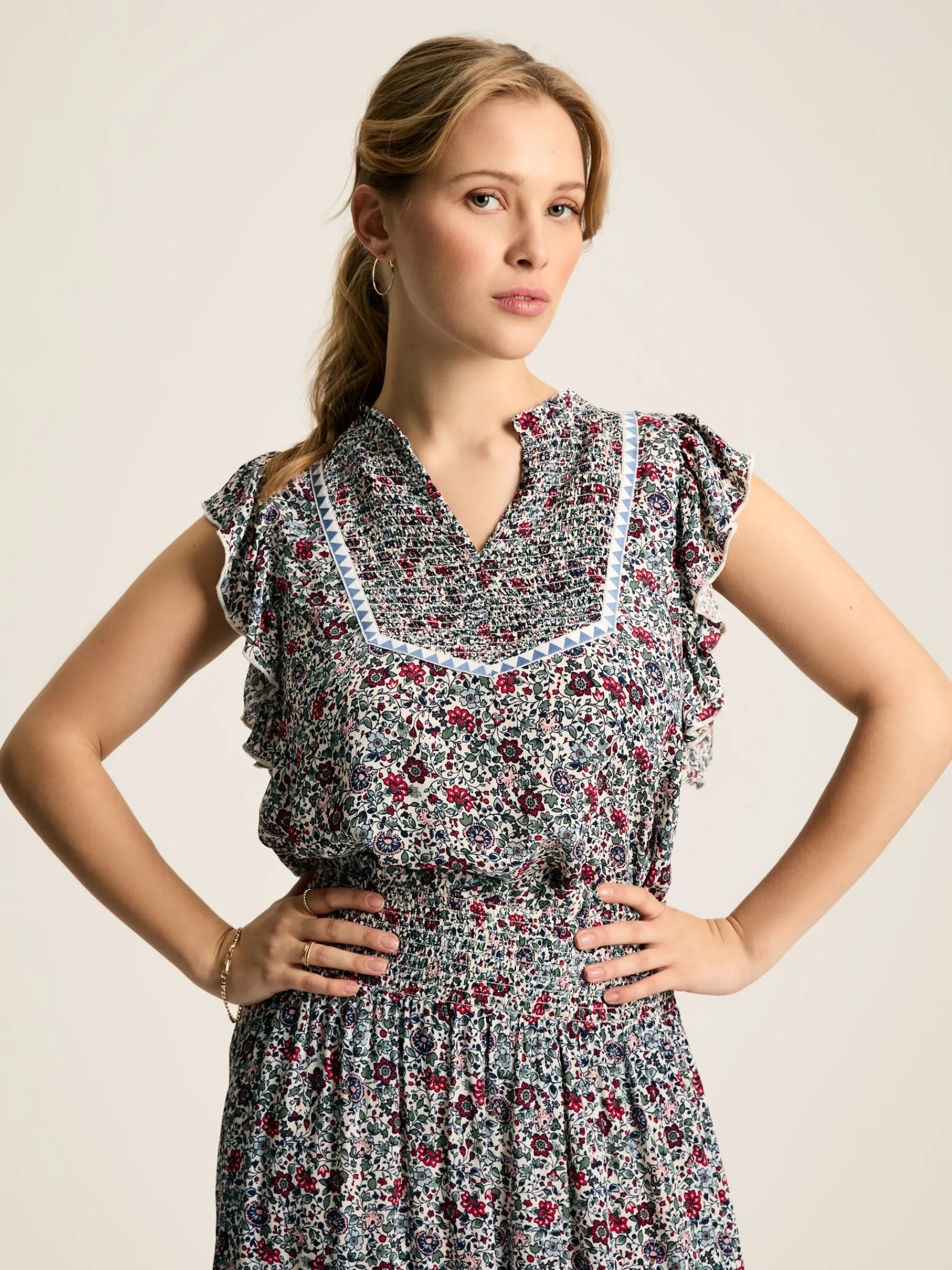 Verity Frill Shoulder Sleeveless Blouse<Joules New