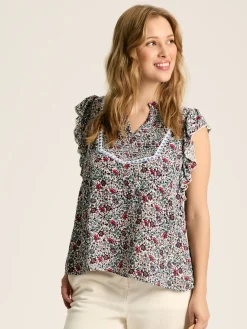 Verity Frill Shoulder Sleeveless Blouse<Joules New