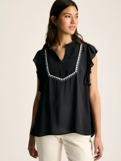 Verity Frill Shoulder Sleeveless Blouse<Joules Sale