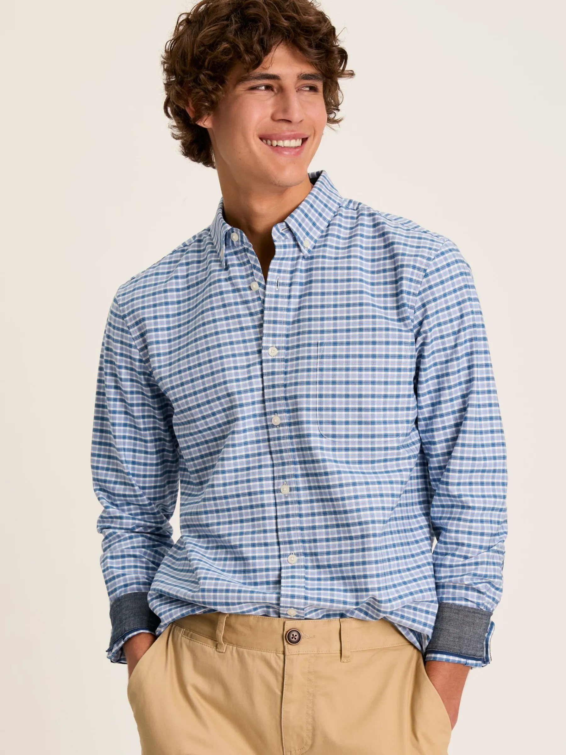 Welford Blue Gingham Cotton Check Shirt<Joules Outlet