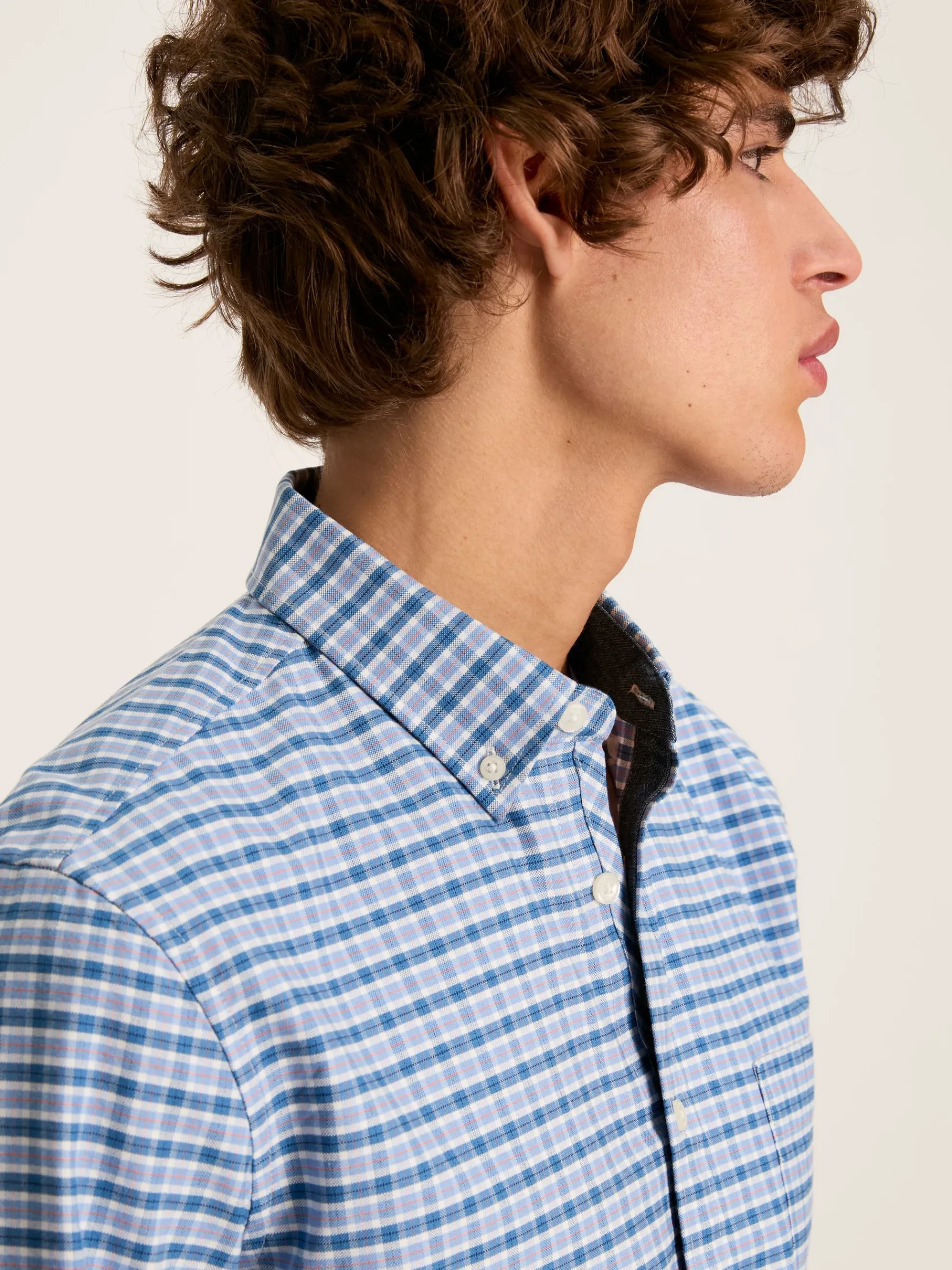 Welford Blue Gingham Cotton Check Shirt<Joules Outlet