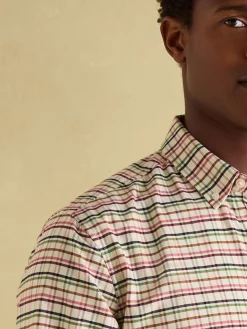 Welford Cream Multi Cotton Check Shirt<Joules Sale