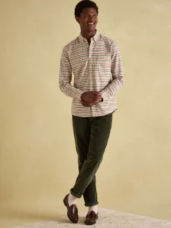 Welford Cream Multi Cotton Check Shirt<Joules Sale
