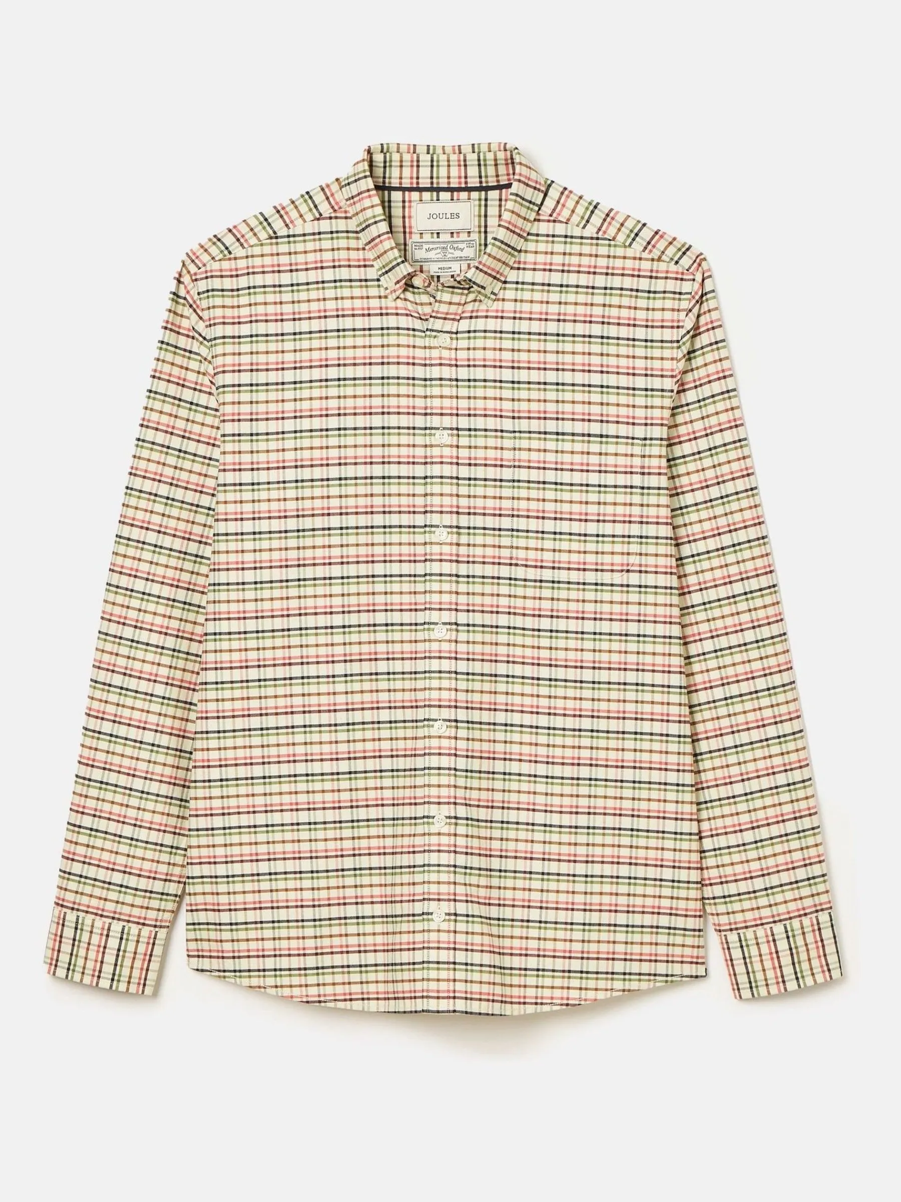 Welford Cream Multi Cotton Check Shirt<Joules Sale