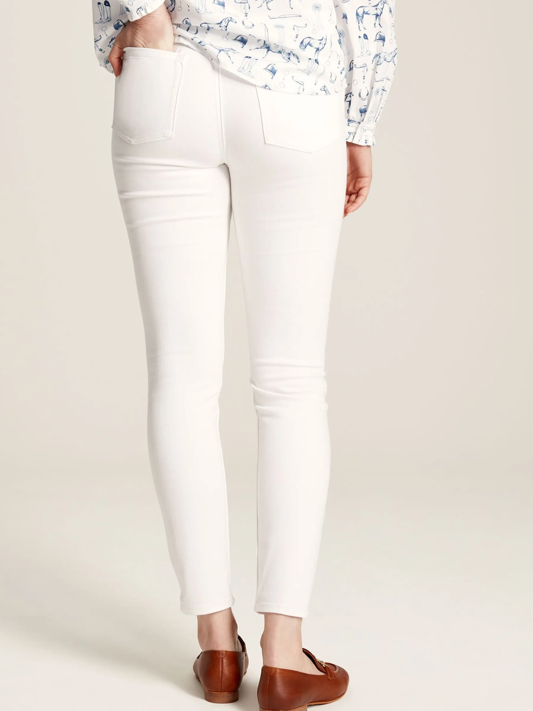 White Denim Stretch Skinny Jeans<Joules Sale
