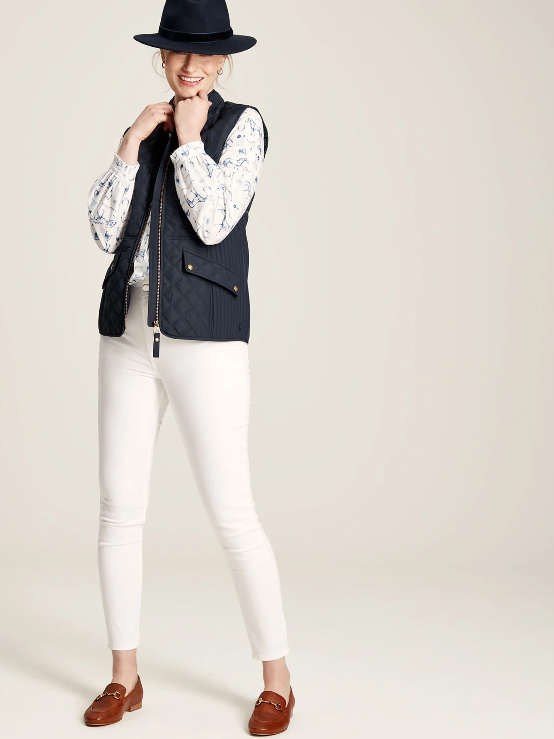 White Denim Stretch Skinny Jeans<Joules Sale