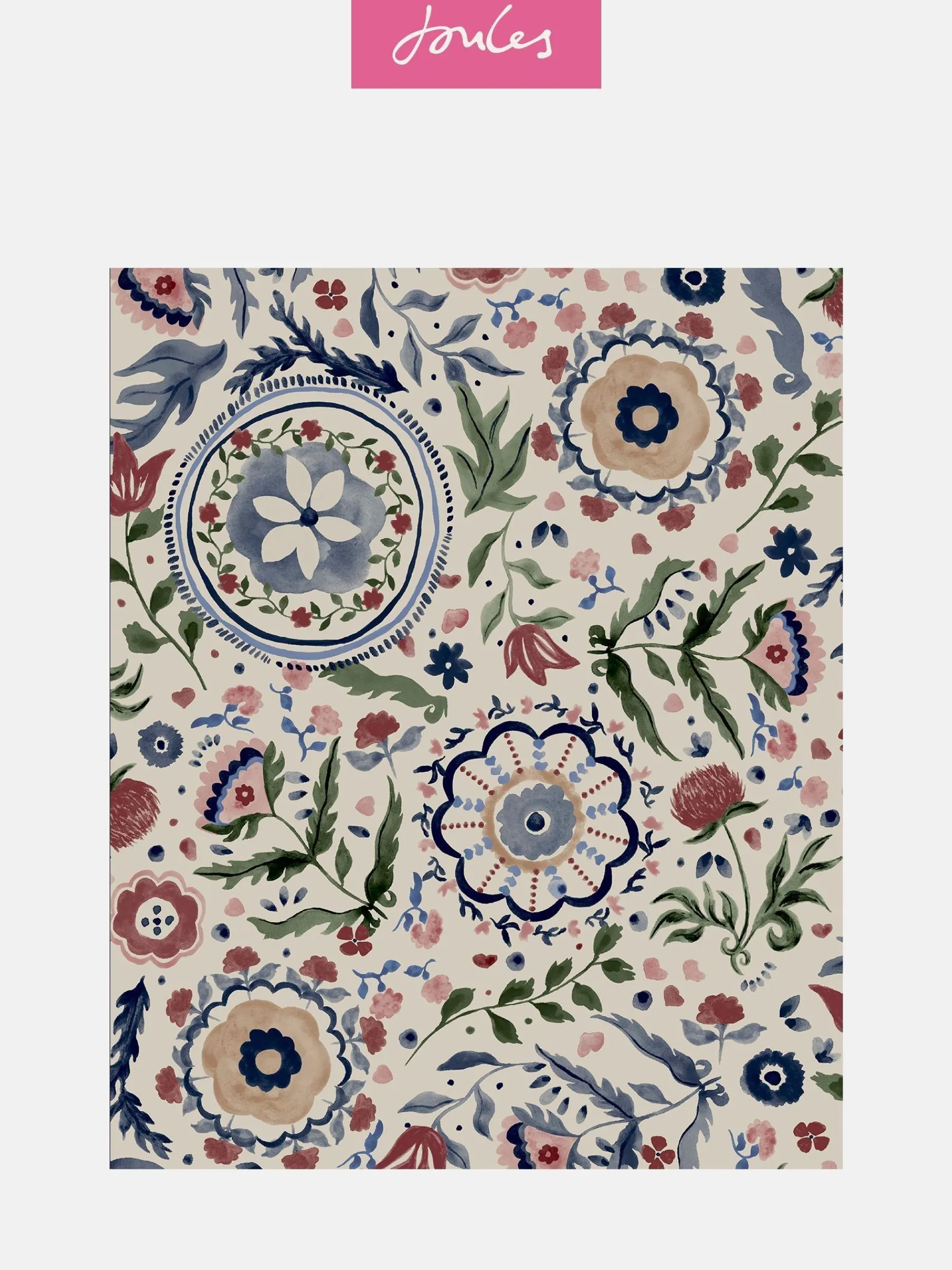 Festival Flowers Antique 10M Wallpaper<Joules Online