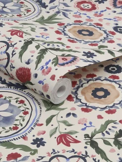 Festival Flowers Antique 10M Wallpaper<Joules Online