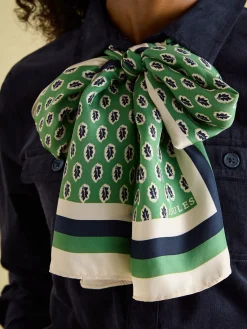 Windsor Printed Long Silk Scarf<Joules Online