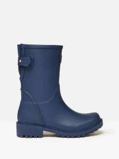 Wistow Navy Blue Adjustable Mid Calf Wellies<Joules