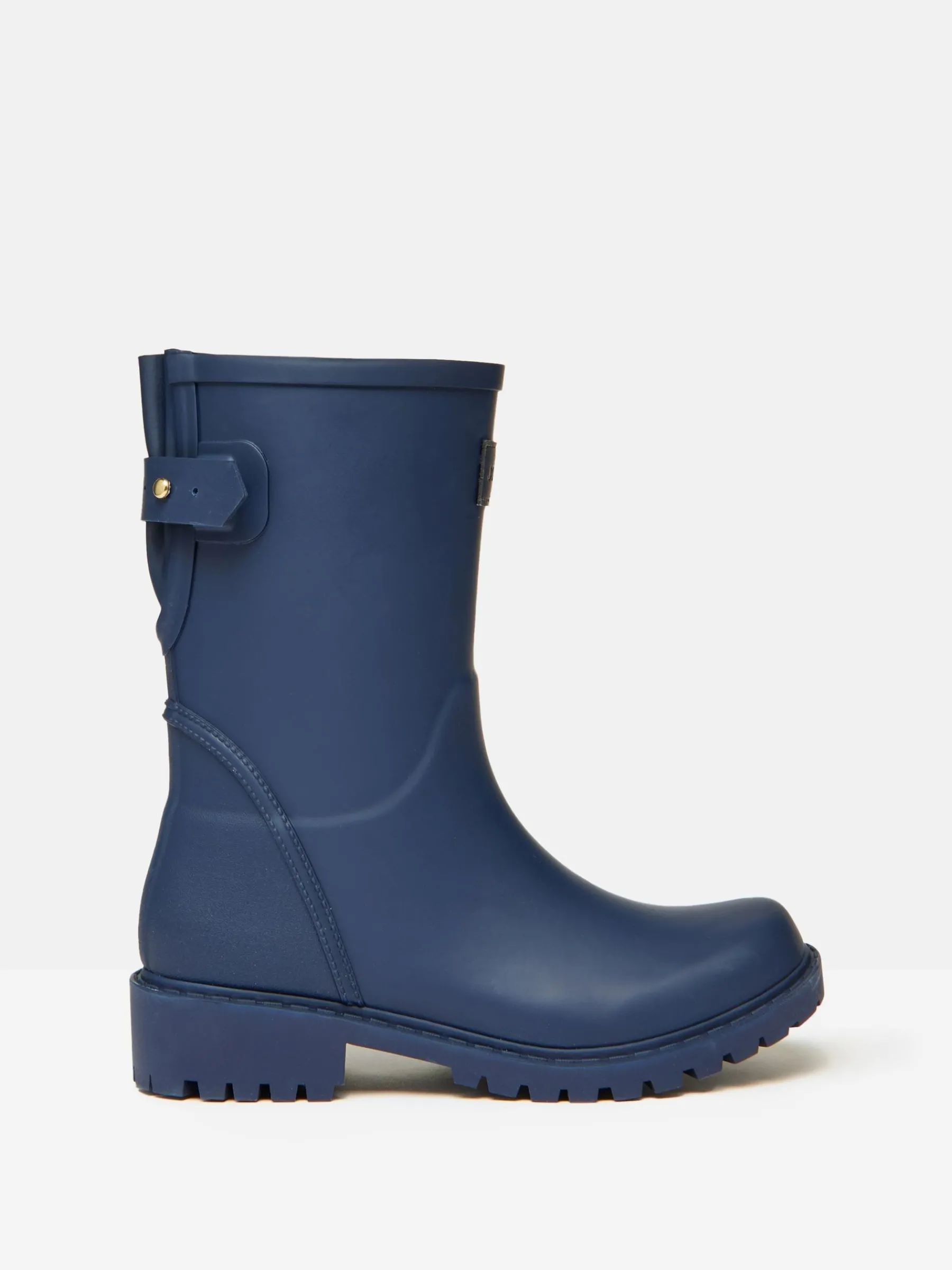 Wistow Navy Blue Adjustable Mid Calf Wellies<Joules