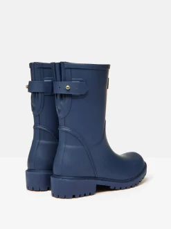 Wistow Navy Blue Adjustable Mid Calf Wellies<Joules