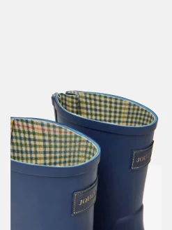 Wistow Navy Blue Adjustable Mid Calf Wellies<Joules