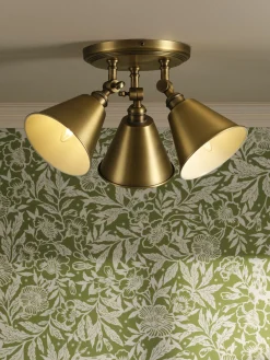 Wollaton Three Way Brass Ceiling Light<Joules Discount