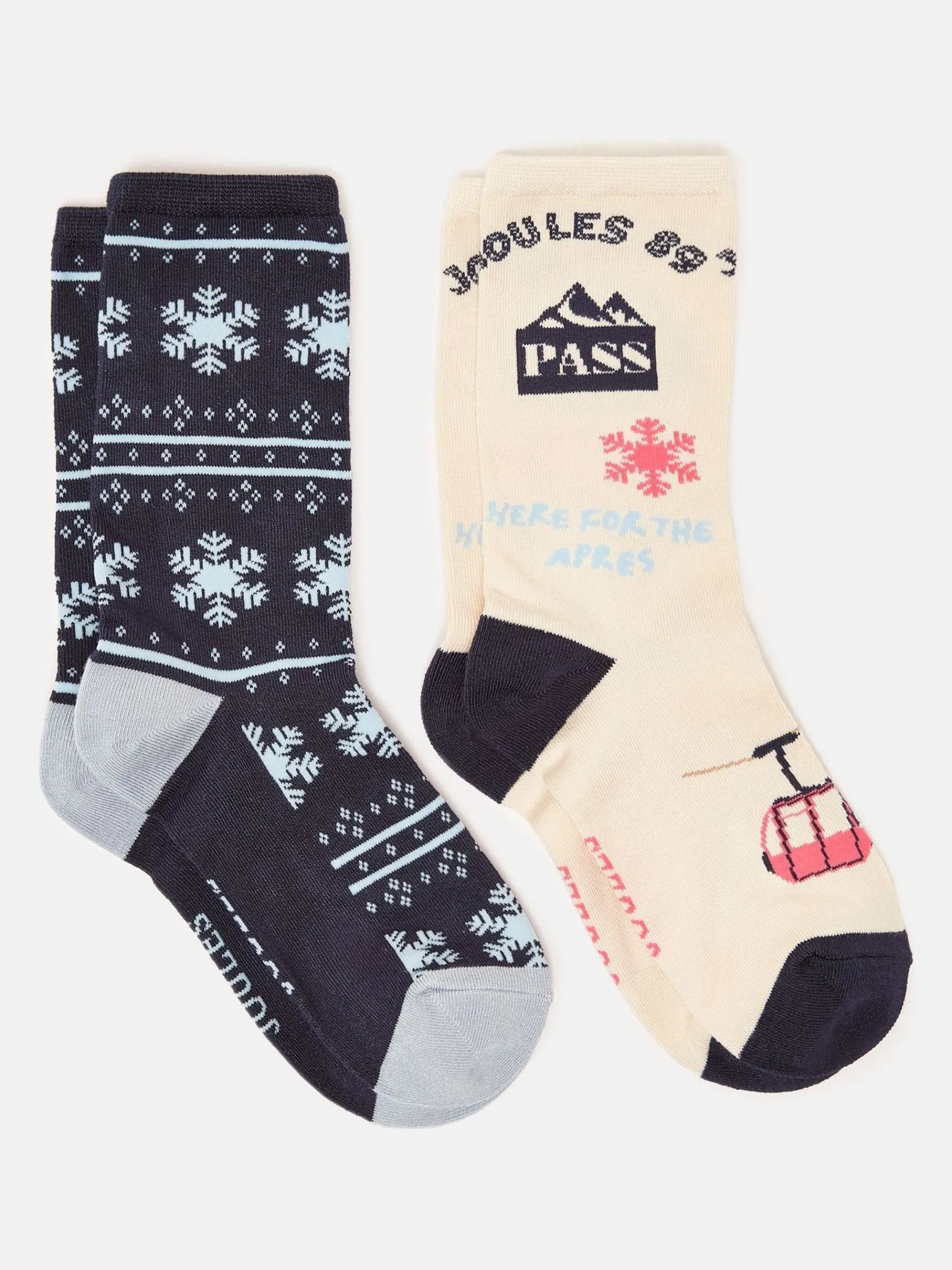Women's Everyday 2 Pack Socks (size 4-8)<Joules Clearance
