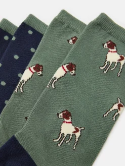 Women's Everyday 2 Pack Socks (size 4-8)<Joules Hot
